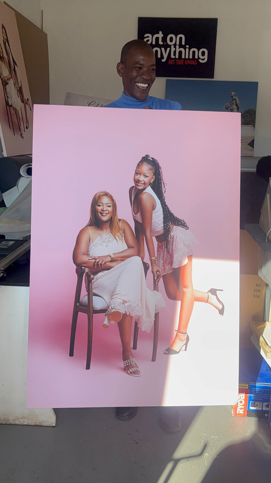 Mother-and-daughter canvas