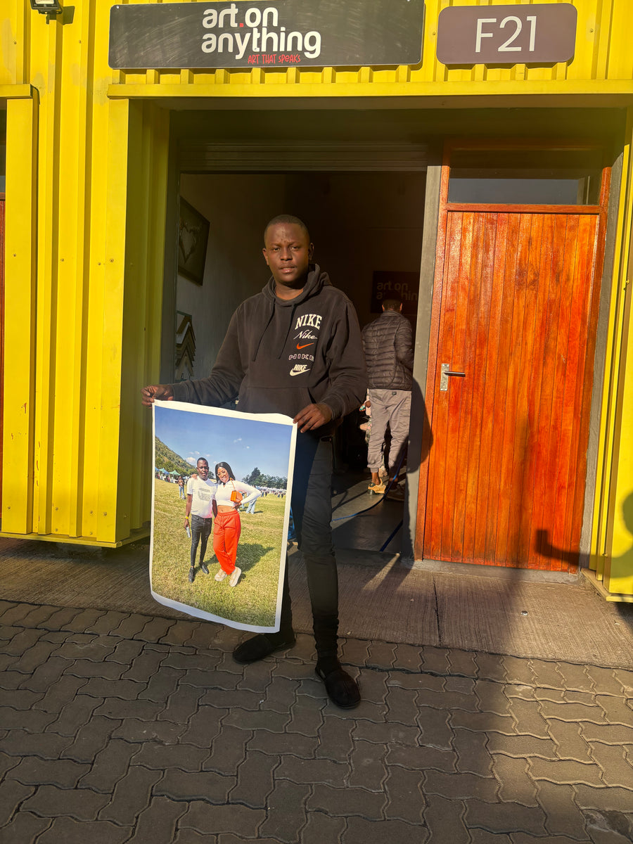Couple's canvas ready for collection