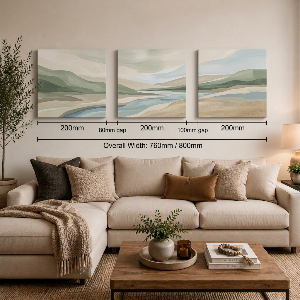 3-Piece Square Canvas Set - 200mm X 200mm – hand-stretched photo canvas print by Art On Anything, Pretoria (view 3)