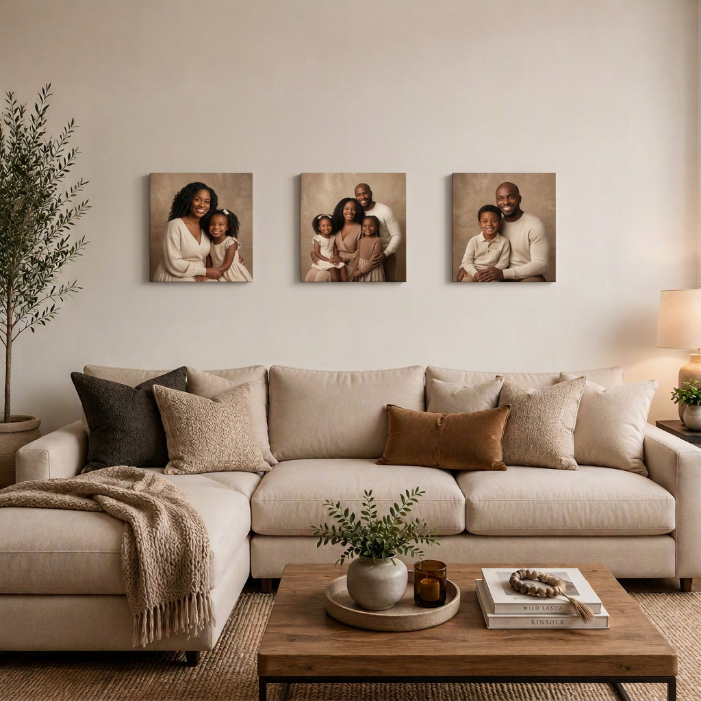 3-Piece Square Canvas Set - 300mm X 300mm – hand-stretched photo canvas print by Art On Anything, Pretoria (view 2)