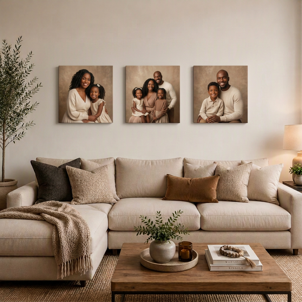 3-Piece Square Canvas Set - 300mm X 300mm – hand-stretched photo canvas print by Art On Anything, Pretoria