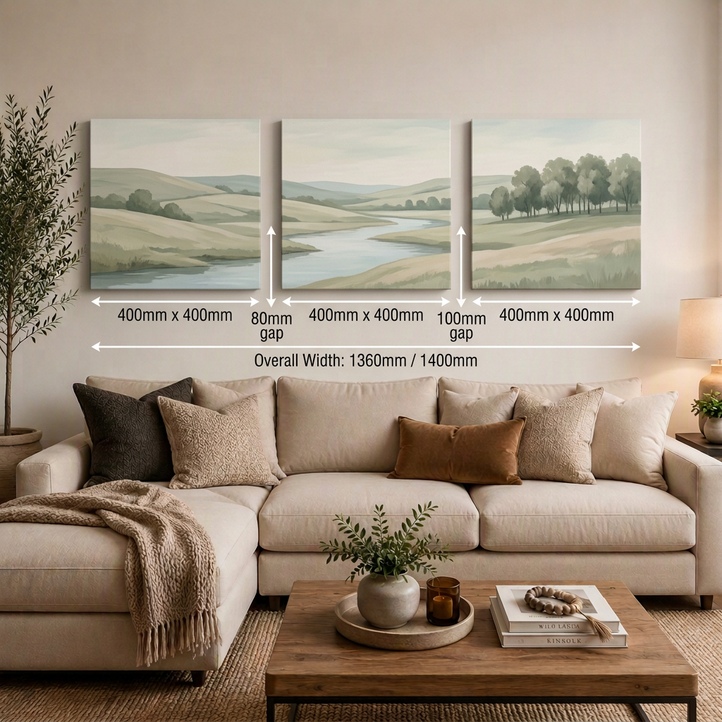 3-Piece Square Canvas Set - 400mm X 400mm – hand-stretched photo canvas print by Art On Anything, Pretoria (view 3)