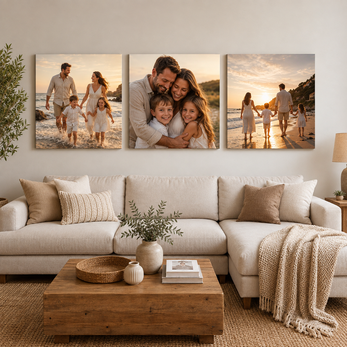 3-Piece Square Canvas Set - 1000mm x 1000mm – hand-stretched photo canvas print by Art On Anything, Pretoria
