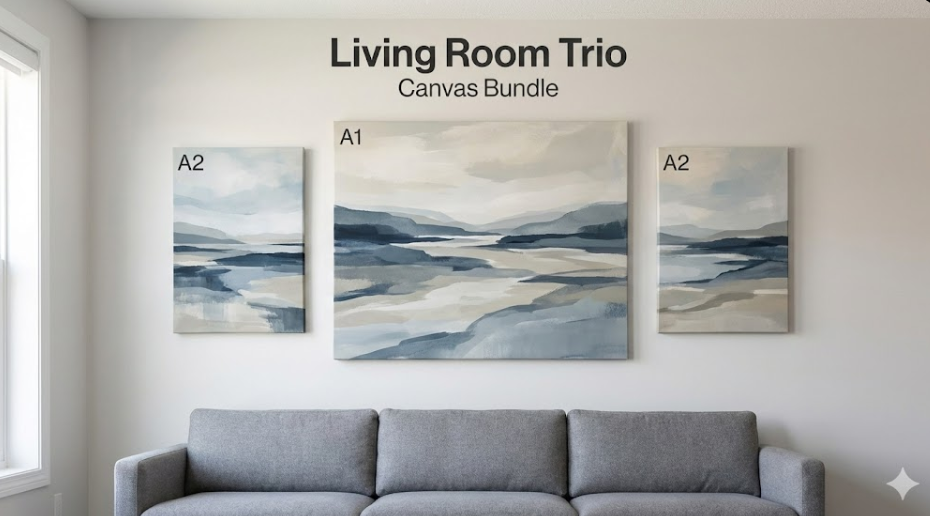 The Living Trio Canvas Bundle