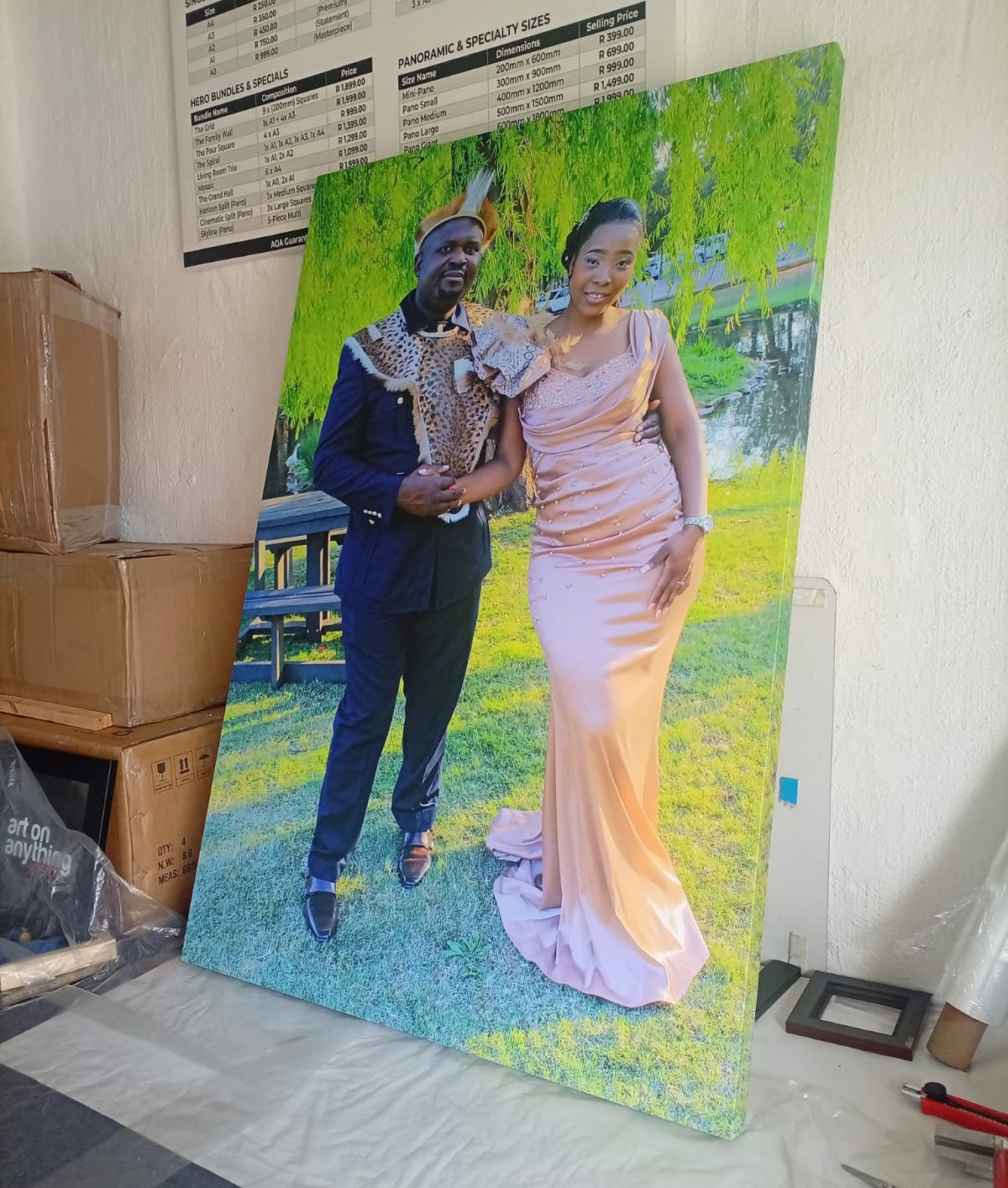 Wedding Canvas Prints – hand-stretched photo canvas print by Art On Anything, Pretoria