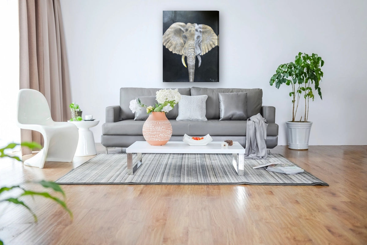 Ancient Soul of the Earth by Sipho canvas print in a living room