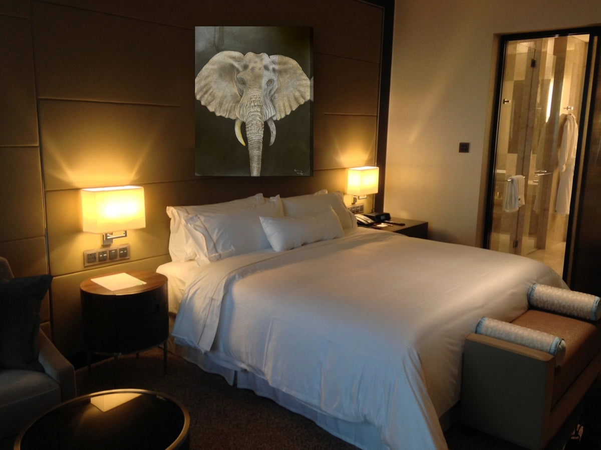 Ancient Soul of the Earth by Sipho canvas print in a bedroom