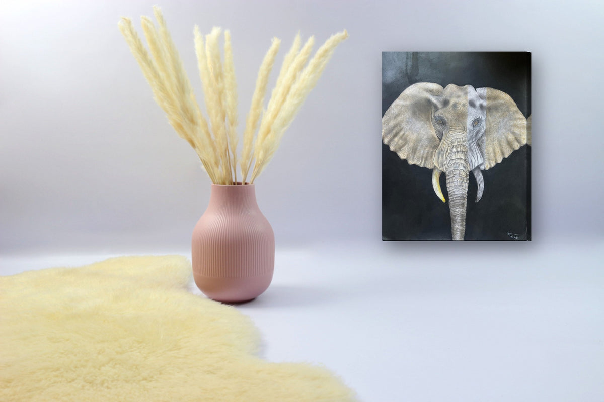 Ancient Soul of the Earth by Sipho canvas print in a styled corner