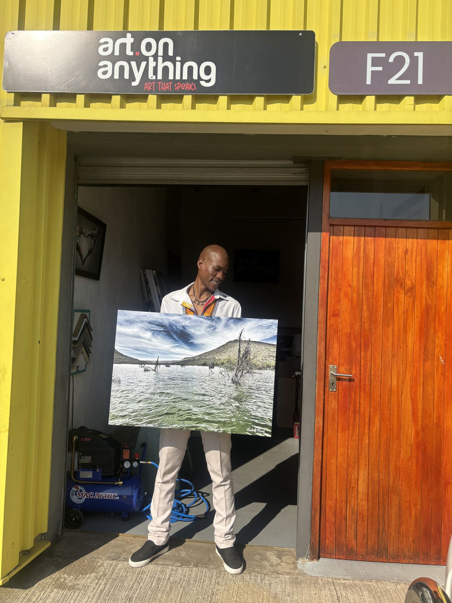 Landscape canvas ready for collection