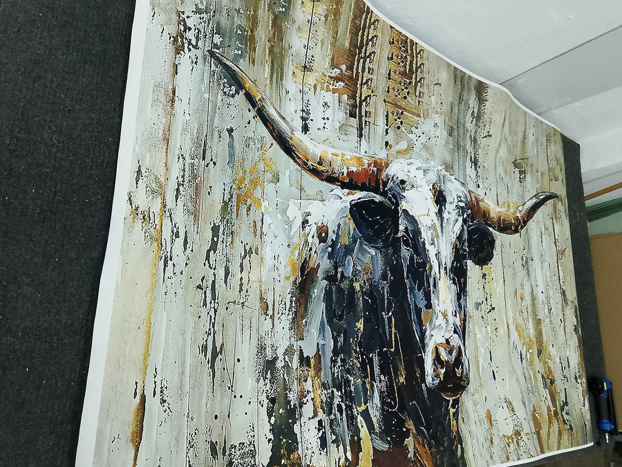 Abstract longhorn canvas print