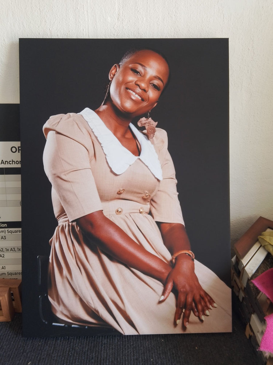 Seated portrait canvas