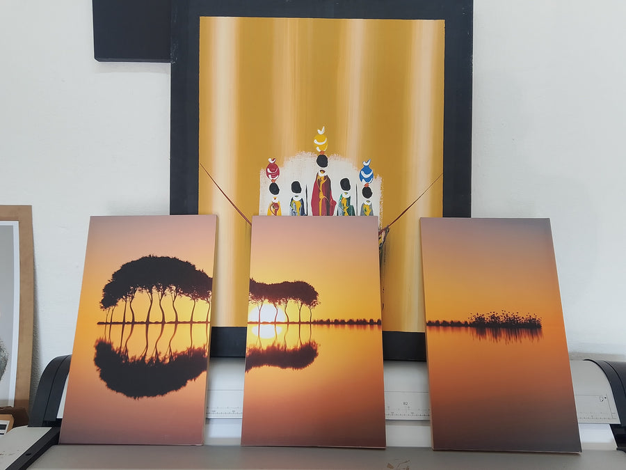 3-piece sunset canvas set