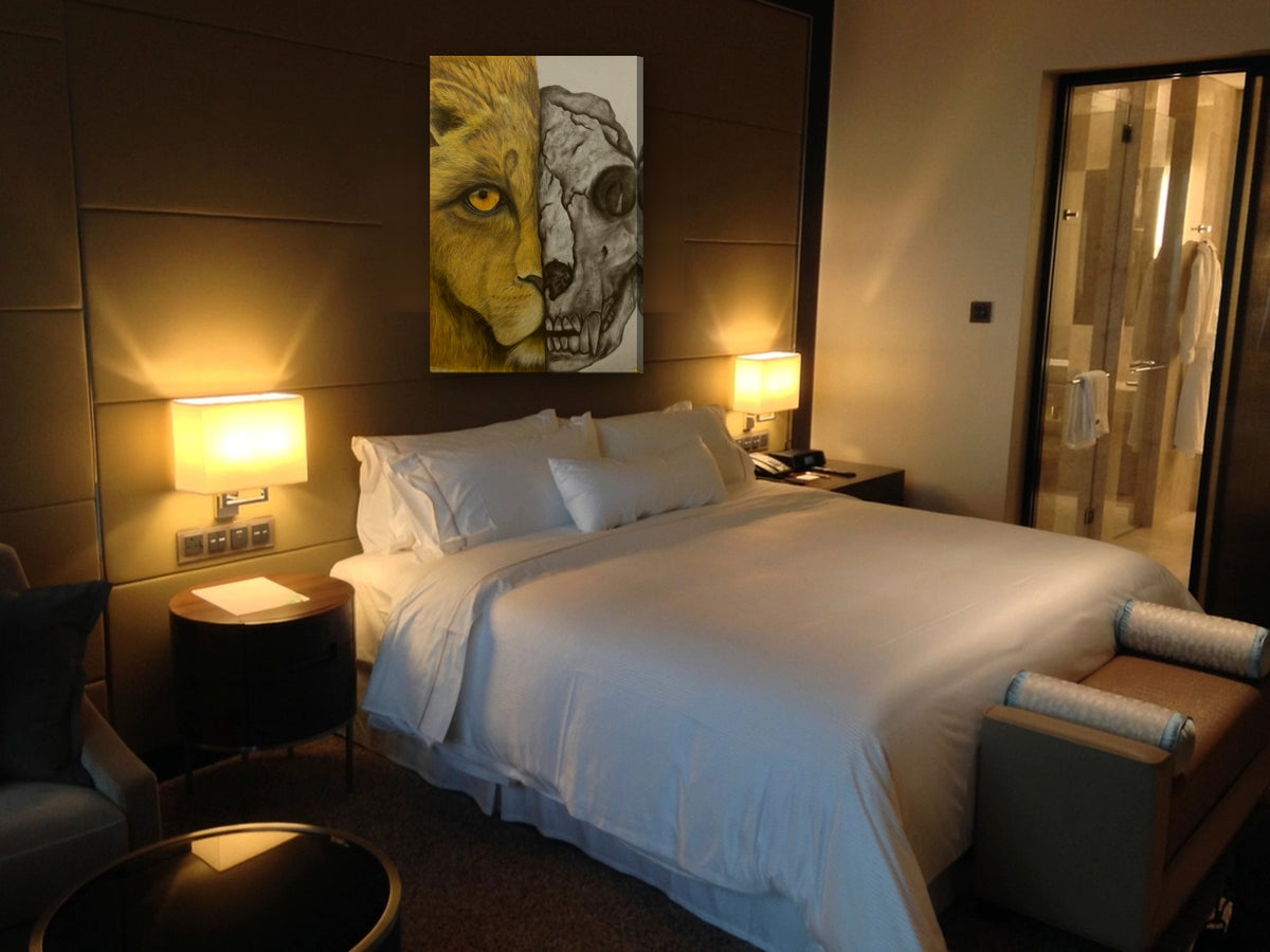 Echoes of Split Legacy II by Sipho canvas print in a bedroom