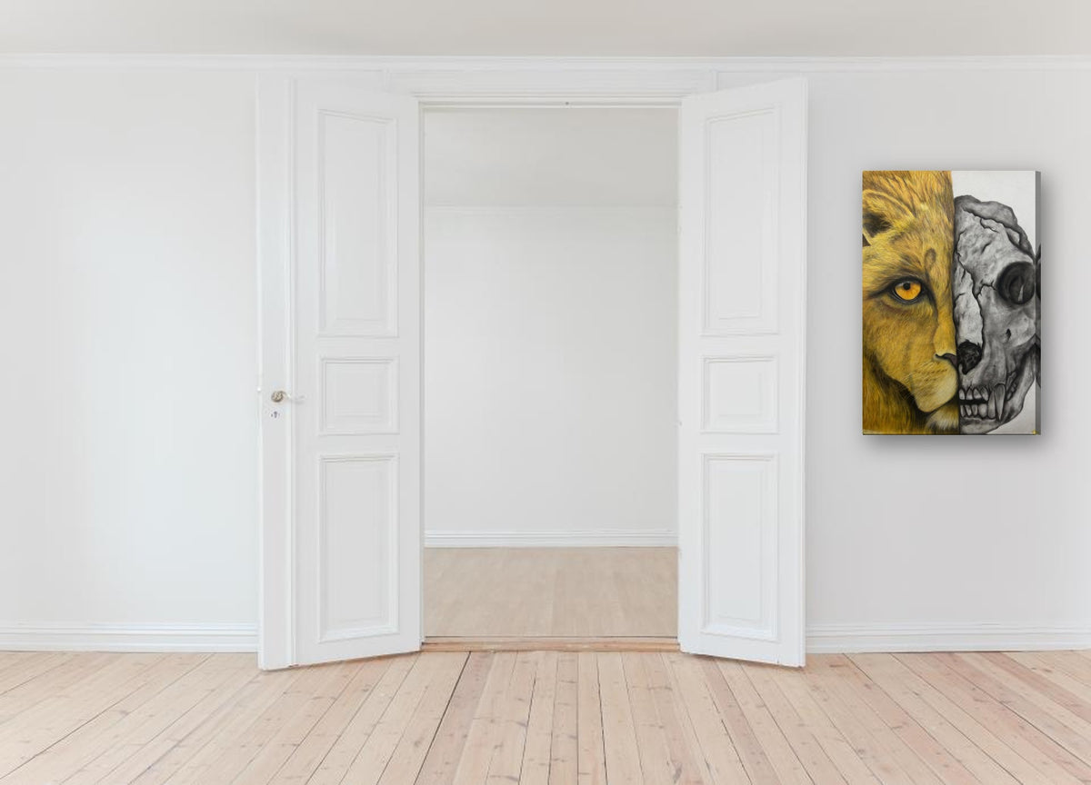 Echoes of Split Legacy II by Sipho canvas print in a hallway
