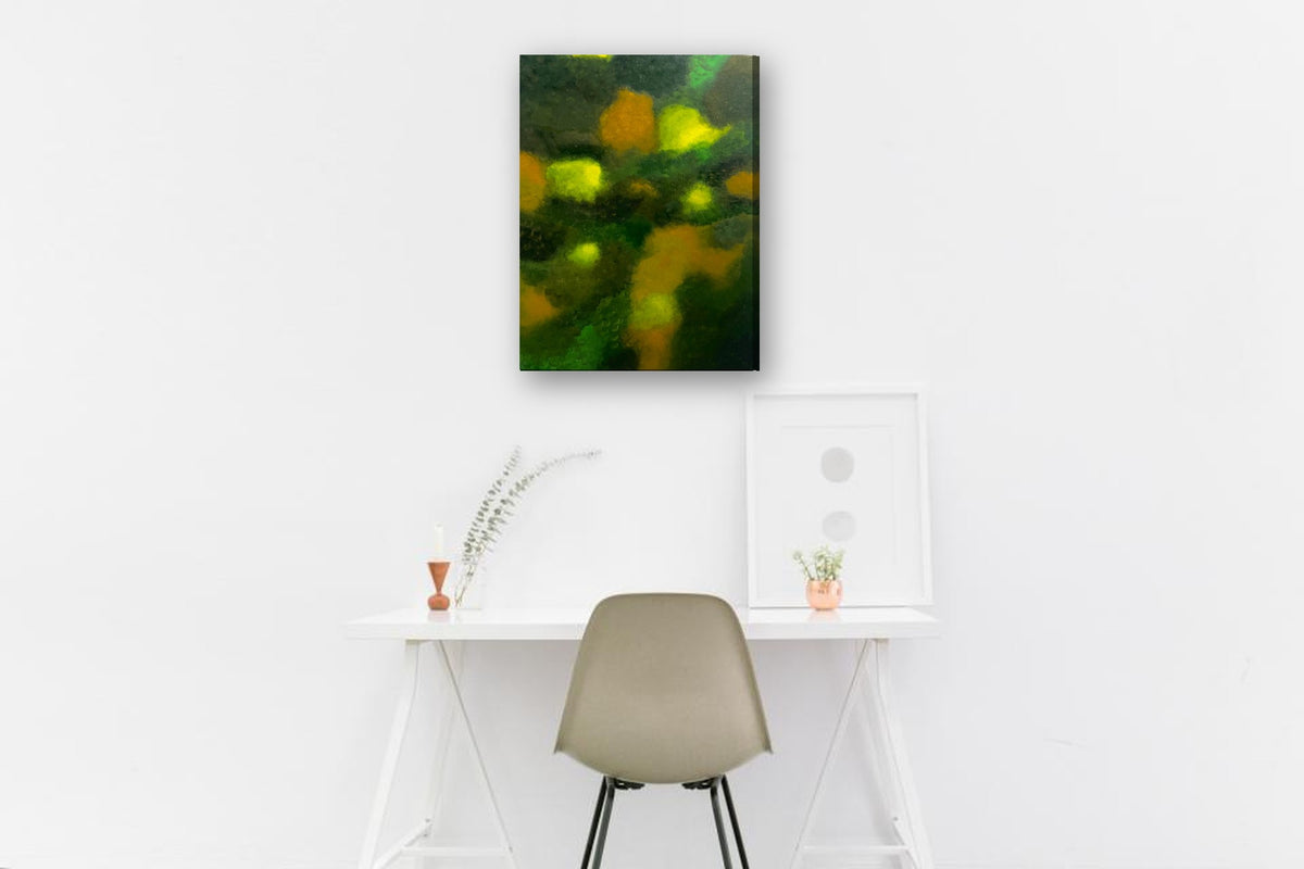 Midnight Moss by Sipho canvas print in a home office