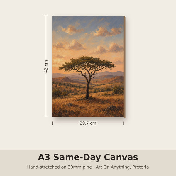 A3 same-day photo canvas mockup, 297×420mm