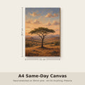 A4 same-day photo canvas mockup, 210×297mm