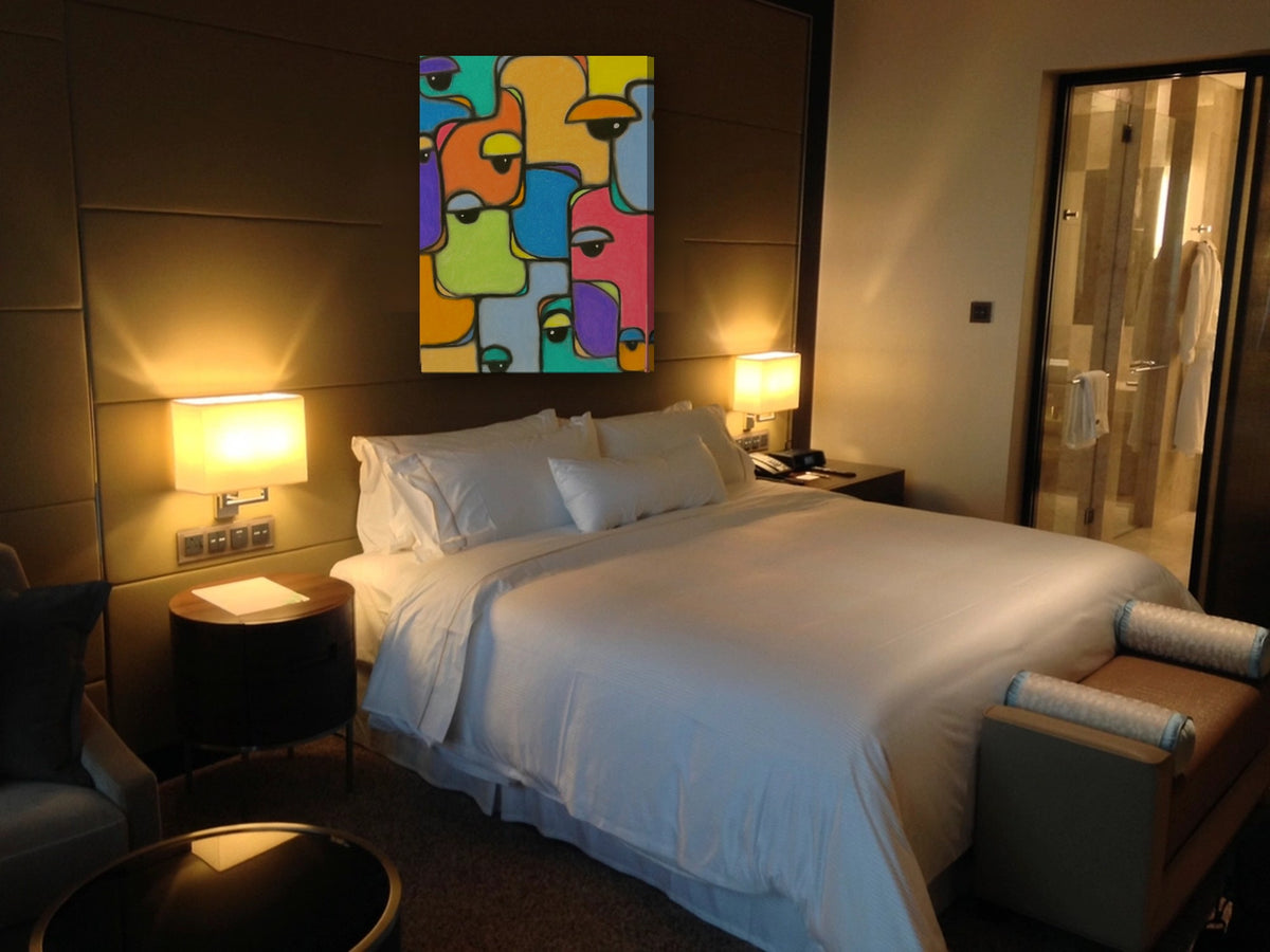 Shred Solitude by Sipho canvas print in a bedroom