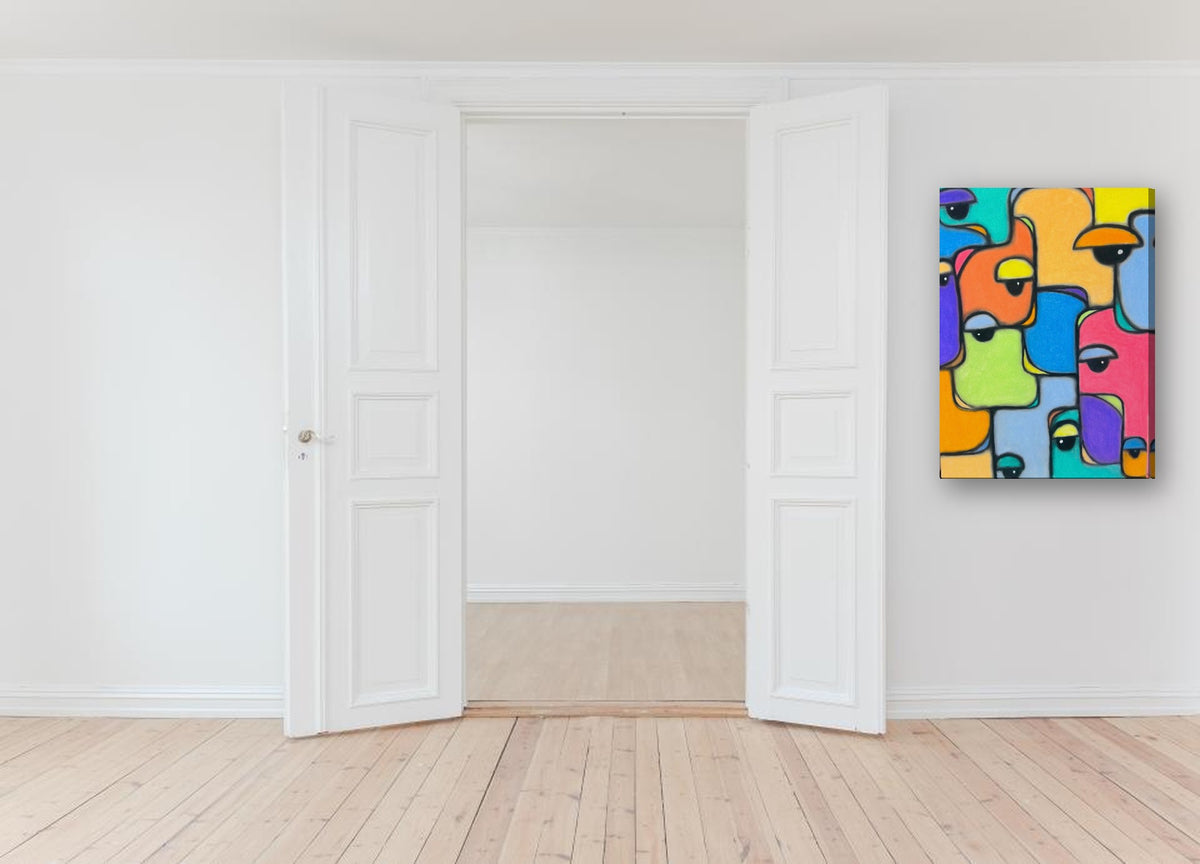 Shred Solitude by Sipho canvas print in a hallway