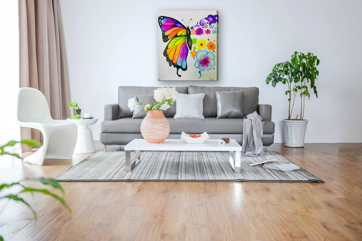 The Brilliance Within by Sipho canvas print in a living room