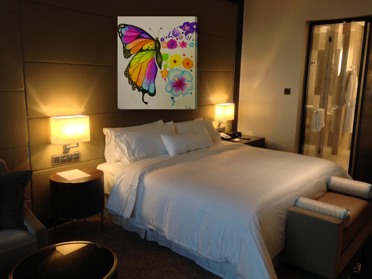 The Brilliance Within by Sipho canvas print in a bedroom